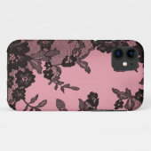 Zwarte kant Case-Mate iPhone case (Achterkant (horizontaal))