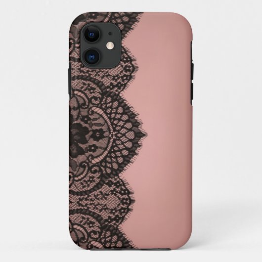 Zwarte kant Case-Mate iPhone case (Achterkant)