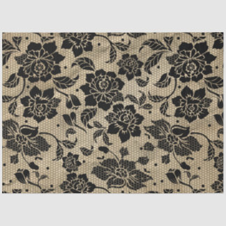  Zwarte Kant decoupage Tissue Paper Tissuepapier