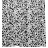 Zwarte kant douchegordijn (Voorkant)