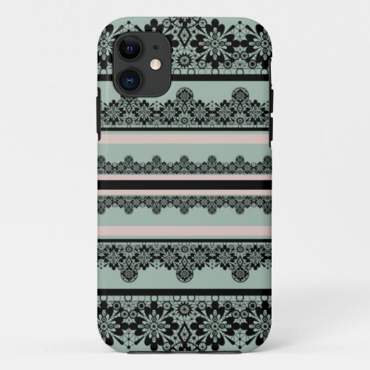 Zwarte kant, openwerk Case-Mate iPhone case (Achterkant)