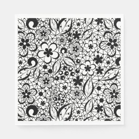 Zwarte kant servet (Voorkant)