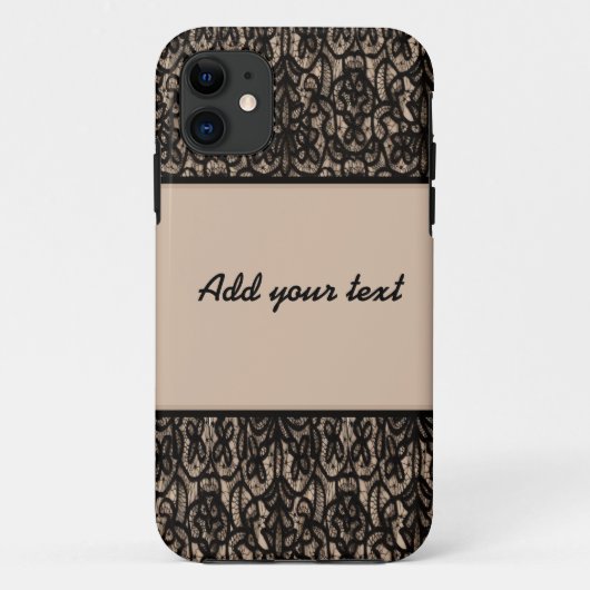 Zwarte kant v4 Case-Mate iPhone case (Achterkant)