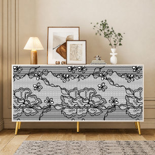 Zwarte Kanten Decoupage Tissuepapier uit het verle