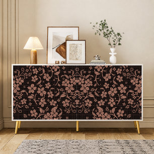 Zwarte Kanten Decoupage Tissuepapier uit het verle