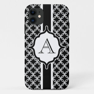 Zwarte Kanten Monogram iPhone Case Mate