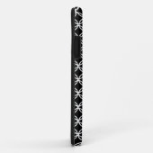 Zwarte Kanten Monogram iPhone Case Mate (Achterkant/rechts)