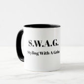 Zwarte Kapper SWAG Mok (Voorkant links)