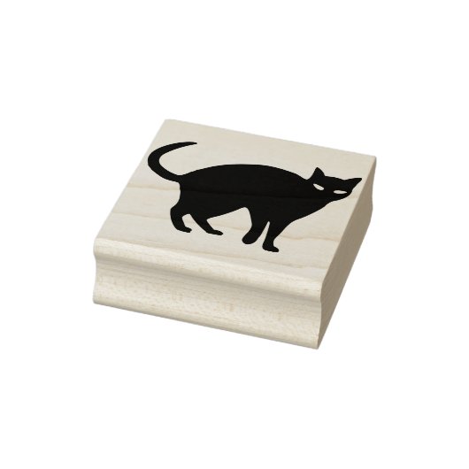Zwarte kat 2 silhouet kunst stempel (Stempel)