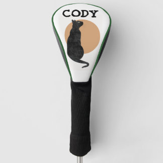 ZWARTE KAT AANGEPASTE GOLF DRIVER HOES PERSOONLIJK GOLFHEADCOVER