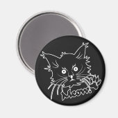 Zwarte Kat, aangepaste magneet (Voorkant / Achterkant)