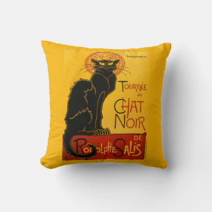 zwarte kat Art Nouveau Chat Noir Steinlen Kussen