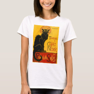  zwarte kat Art Nouveau Chat Noir Steinlen T-shirt