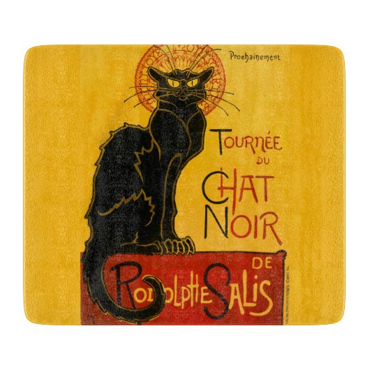  zwarte kat Art Nouveau Paris Snijplank (Voorkant)