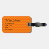 Zwarte kat bagagelabel (Achterkant horizontaal)