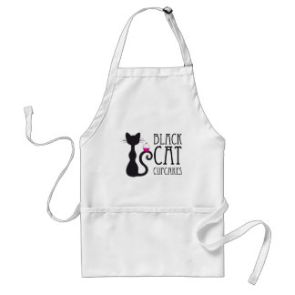 Zwarte kat Bakery Logo Merchandise Standaard Schort