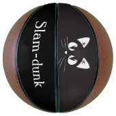 Zwarte kat basketbal (Verticaal)
