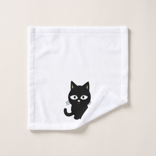 Zwarte kat - Bathroom-handdoekset Bad Handdoek (Wasdoekje)