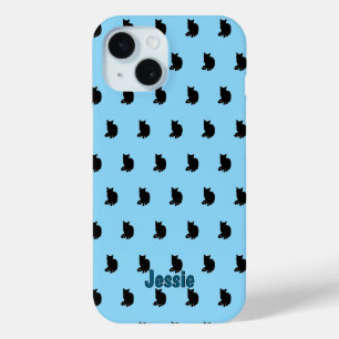 Zwarte kat (blauw)