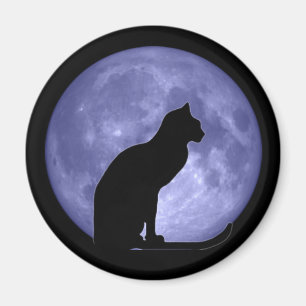 Zwarte Kat Blue Moon Fridge magnet Magneet