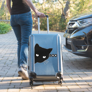 Zwarte kat boe Halloween cadeau katten Sticker
