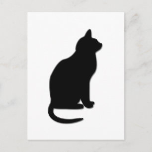 Zwarte kat briefkaart