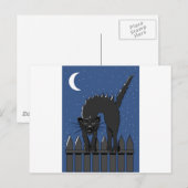Zwarte kat briefkaart (Voorkant / Achterkant)