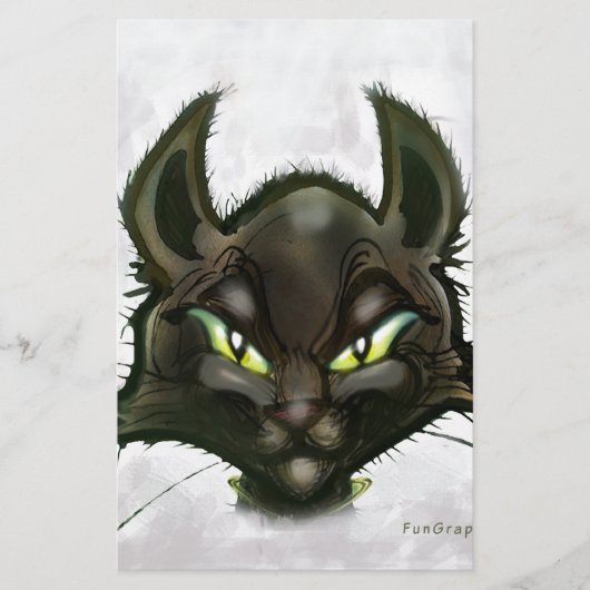 Zwarte kat briefpapier (Voorkant)