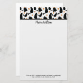 Zwarte kat briefpapier (Voorkant / Achterkant)