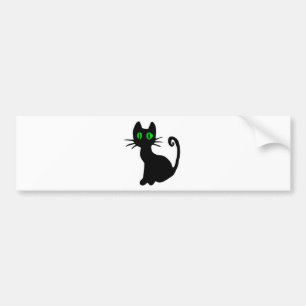 Zwarte kat bumpersticker