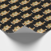 zwarte kat cadeaupapier (Hoek)