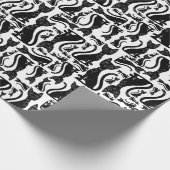 Zwarte kat cadeaupapier (Hoek)