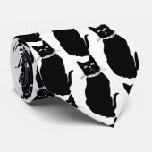  zwarte kat Canvas tas Stropdas (Opgerold)