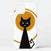 Zwarte kat Case-Mate iPhone case (Achterkant)