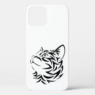 zwarte kat iPhone 12 hoesje