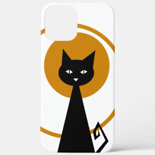 Zwarte kat iPhone 12 pro max hoesje