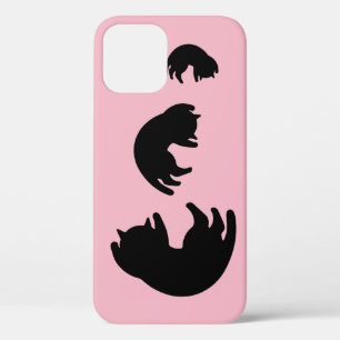 Zwarte kat iPhone 12 hoesje