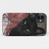 Zwarte kat Case-Mate iPhone case (Achterkant (horizontaal))