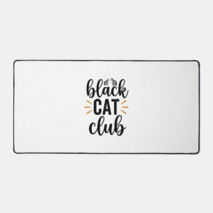 Zwarte Kat Club Vintage Kattenliefhebber Vector De Bureaumat