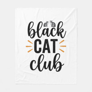 Zwarte Kat Club Vintage Kattenliefhebber Vector De Fleece Deken
