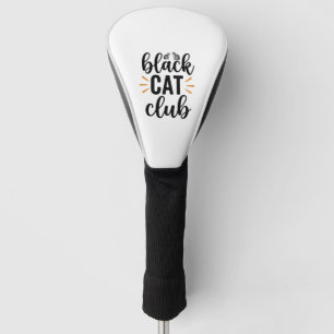 Zwarte Kat Club Vintage Kattenliefhebber Vector De Golfheadcover