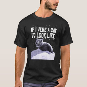 Zwarte Kat Crazy Kitty Als Ik Een Kat Was Kat T-shirt