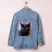 zwarte kat denim jacket (Hangar)