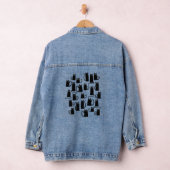 Zwarte kat denim jacket (Hangar)
