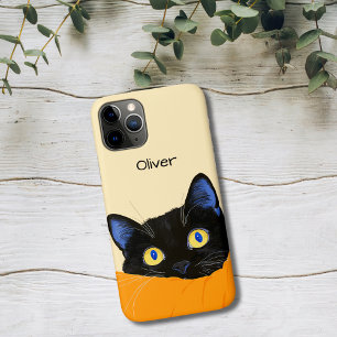 Zwarte Kat die Kijkt iPhone 11 Pro Hoesje