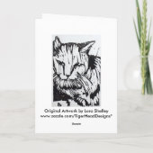 Zwarte Kat - door Lora Shelley Kaart (Achterkant)