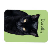 Zwarte kat echte foto keuken koelkast magneet (Horizontaal)