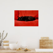 Zwarte Kat Edgar Poster (Keuken)