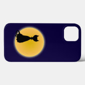 Zwarte kat en gele moon Halloween Art Case-Mate iPhone Case (Achterkant (horizontaal))