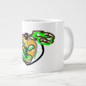 Zwarte kat en Jack O Lantern Latte Extra Grote Beker (Voorkant rechts)